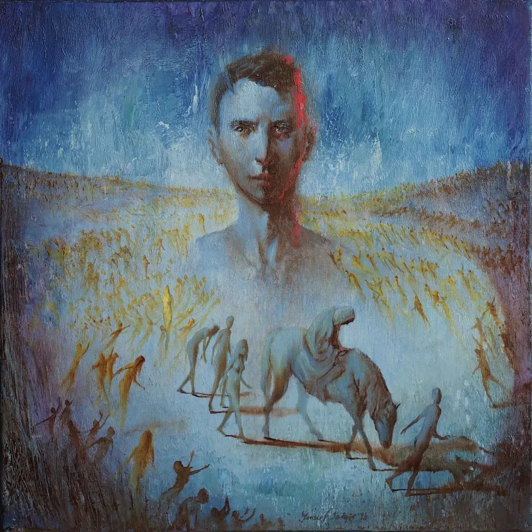 yakınlaştır "Çare Yok, Herkes Yolunda" eseri YUSUF ŞENGÜR tarafından 2016 yılında 40x40 cm ölçülerinde Tuval üzeri yağlı boya tekniği ile yapılmıştır.