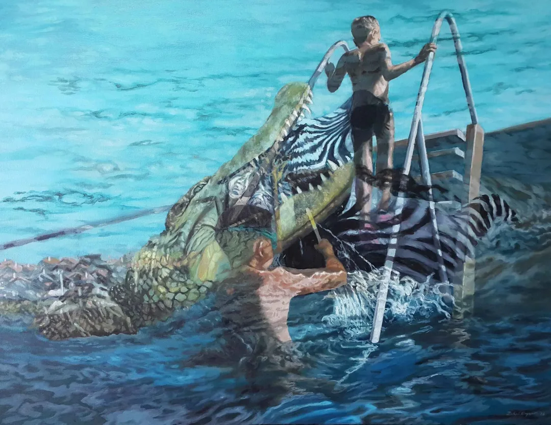 yakınlaştır "Oyun" eseri ZUHAL BAYSAR tarafından 2016 yılında 100x130 cm ölçülerinde Tuval üzeri yağlı boya tekniği ile yapılmıştır.