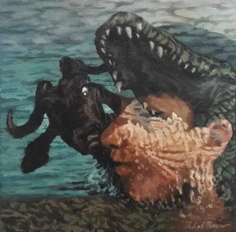 "Bilinç Katmanları" eseri ZUHAL BAYSAR tarafından 2016 yılında 25x25 cm ölçülerinde Tuval üzeri yağlı boya tekniği ile yapılmıştır.