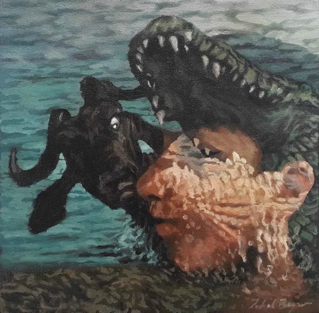 yakınlaştır "Bilinç Katmanları" eseri ZUHAL BAYSAR tarafından 2016 yılında 25x25 cm ölçülerinde Tuval üzeri yağlı boya tekniği ile yapılmıştır.