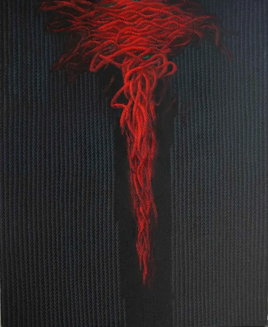 "Sesler ve izler" eseri AHMET YEŞİL tarafından 2018 yılında 150x120 cm ölçülerinde Tuval üzeri yağlı boya tekniği ile yapılmıştır.