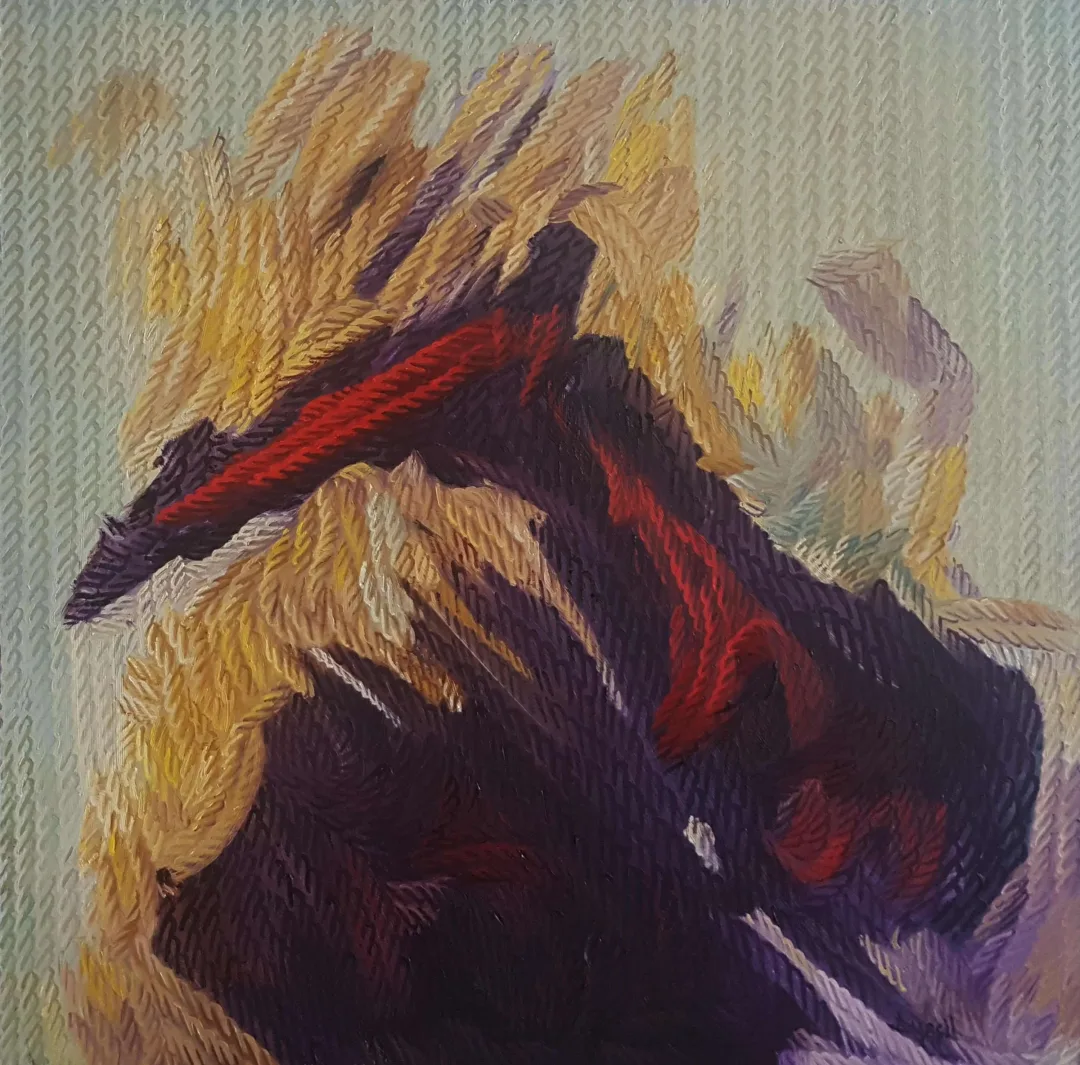 "Sesler ve izler" eseri AHMET YEŞİL tarafından 2018 yılında 60x60 cm ölçülerinde Tuval üzeri yağlı boya tekniği ile yapılmıştır.