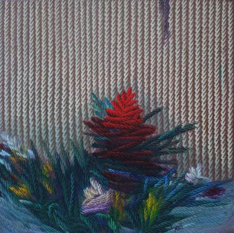 "Tarihsiz Günlükler" eseri AHMET YEŞİL tarafından 2017 yılında 60x60 cm ölçülerinde Tuval üzeri yağlı boya tekniği ile yapılmıştır.
