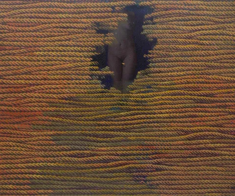 "Sesler ve İzler" eseri AHMET YEŞİL tarafından 2018 yılında 100x120 cm ölçülerinde Tuval üzeri yağlı boya tekniği ile yapılmıştır.