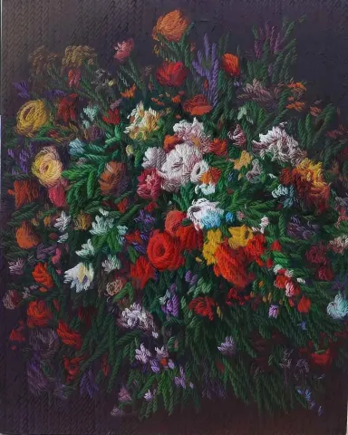 "Aşkın halleri" eseri AHMET YEŞİL tarafından 100x80 cm ölçülerinde Tuval üzeri yağlı boya tekniği ile yapılmıştır.