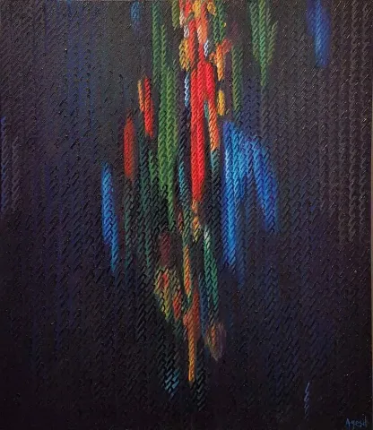 Bu eser AHMET YEŞİL tarafından 80x65 cm ölçülerinde Tuval üzeri yağlı boya tekniği ile yapılmıştır.