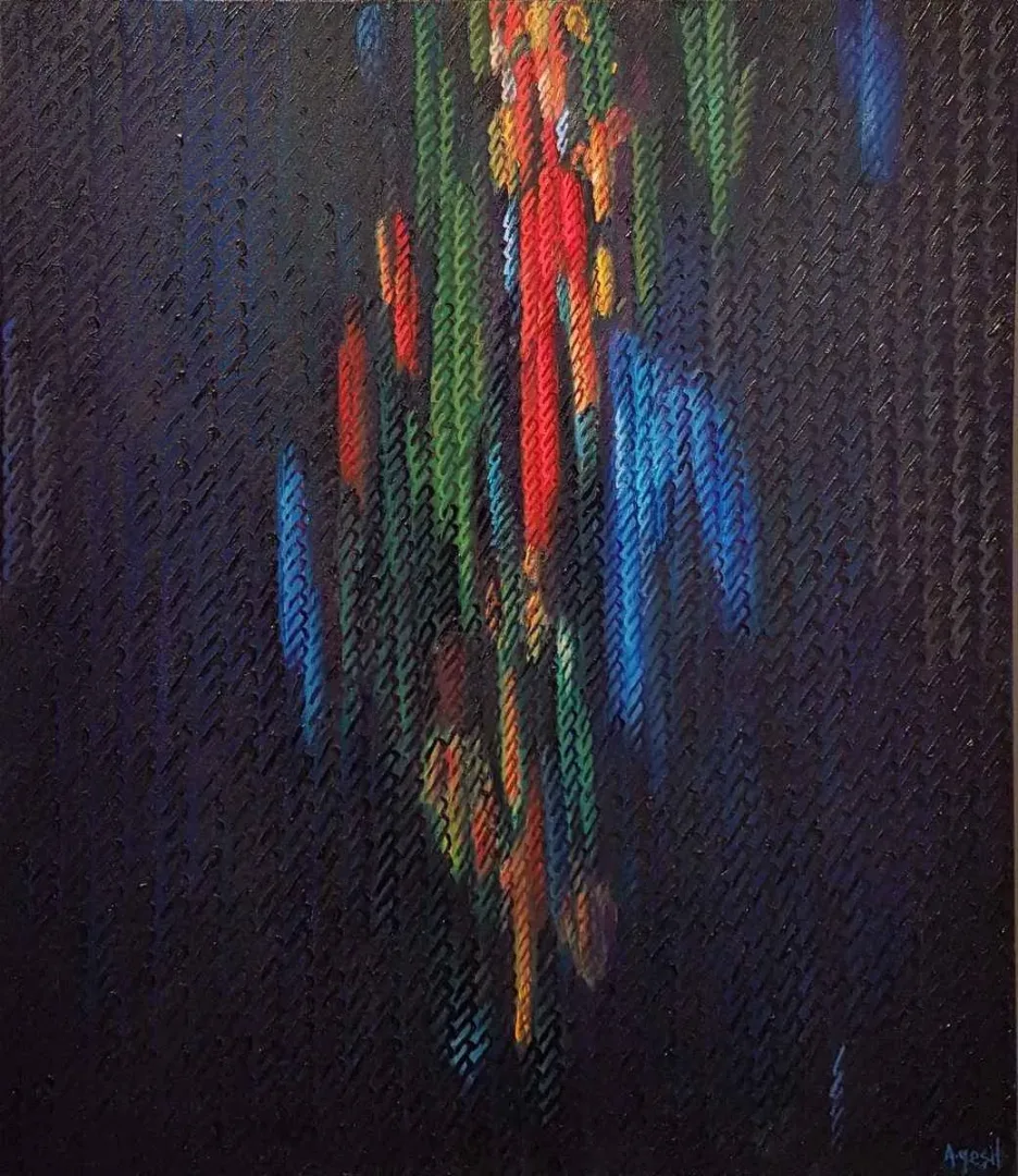 Bu eser AHMET YEŞİL tarafından 80x65 cm ölçülerinde Tuval üzeri yağlı boya tekniği ile yapılmıştır.