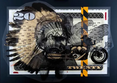 ALPER RAİF İPEK — “indian” "indian" eseri ALPER RAİF İPEK tarafından 90x120 cm ölçülerinde Mixmedia tekniği ile yapılmıştır.