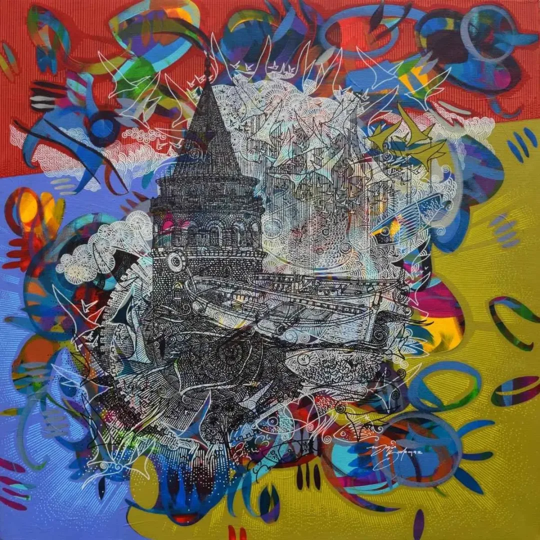 ENGİN KORKMAZ — 2018 Bu eser ENGİN KORKMAZ tarafından 2018 yılında 60x60 cm ölçülerinde Tuval üzeri akrilik boya tekniği ile yapılmıştır.