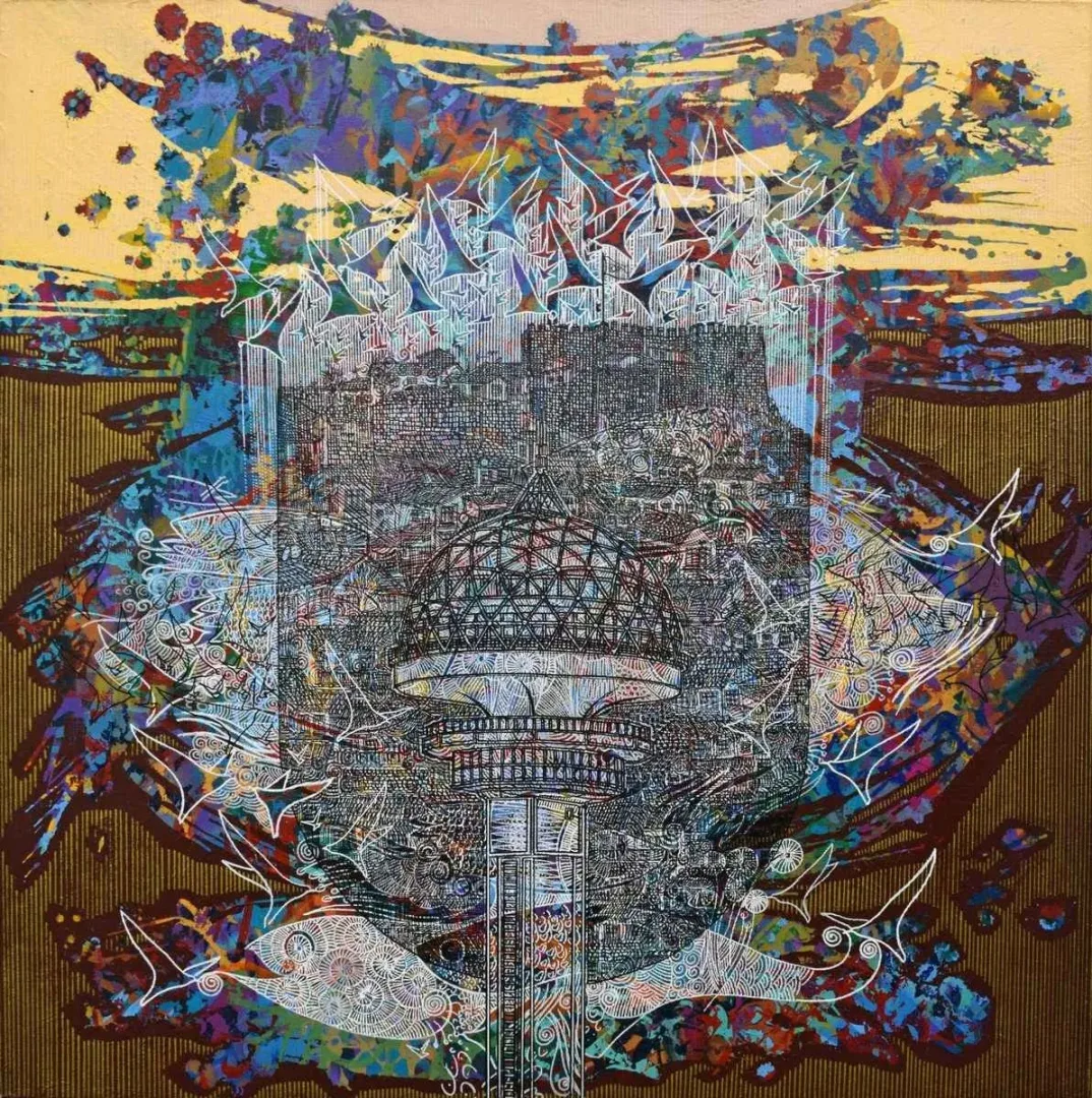 ENGİN KORKMAZ — 2018 Bu eser ENGİN KORKMAZ tarafından 2018 yılında 60x60 cm ölçülerinde Tuval üzeri akrilik boya tekniği ile yapılmıştır.