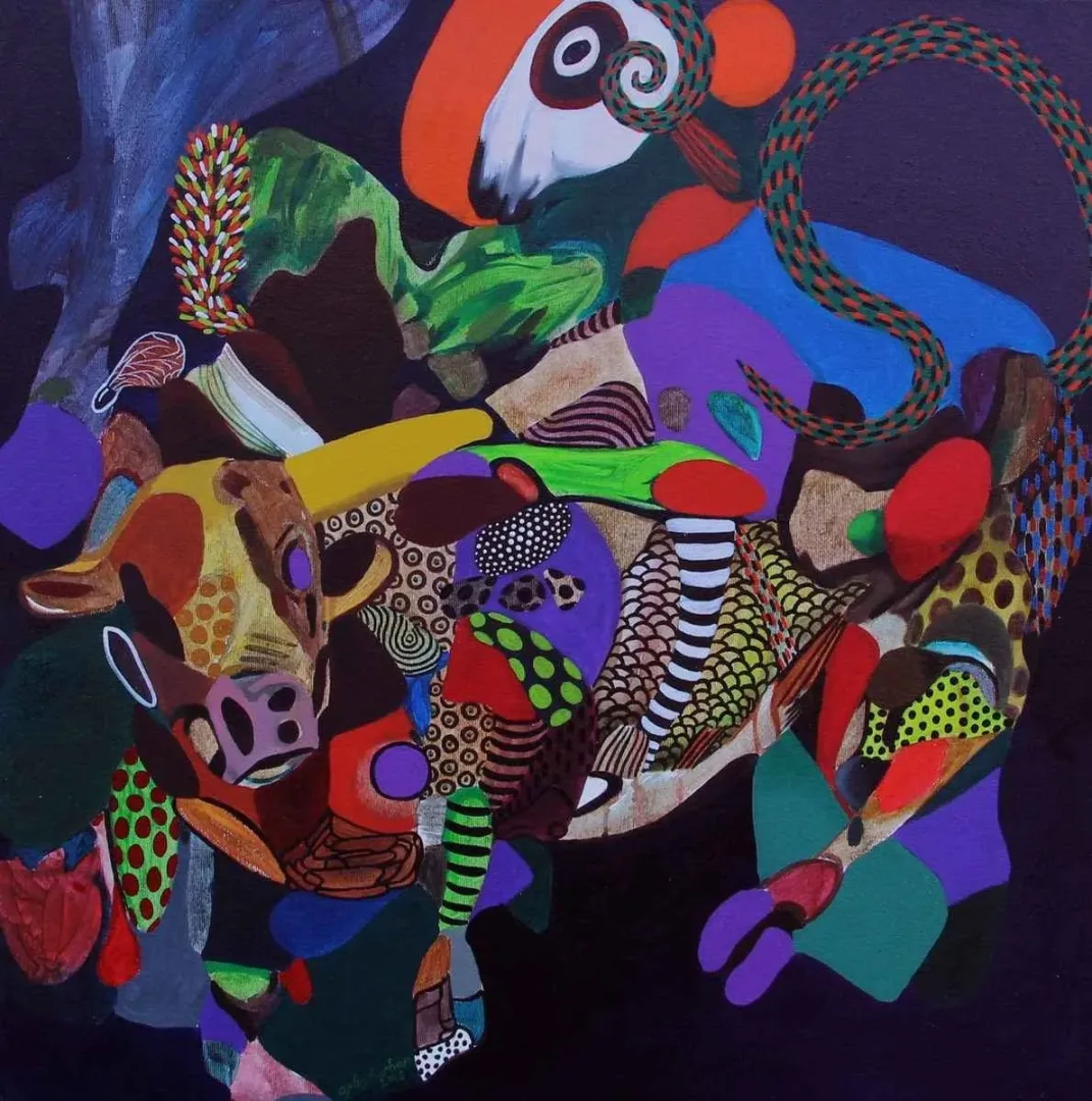 LEVENT OYLUÇTARHAN — 2018 Bu eser LEVENT OYLUÇTARHAN tarafından 2018 yılında 60x60 cm ölçülerinde Tuval üzeri yağlı boya tekniği ile yapılmıştır.