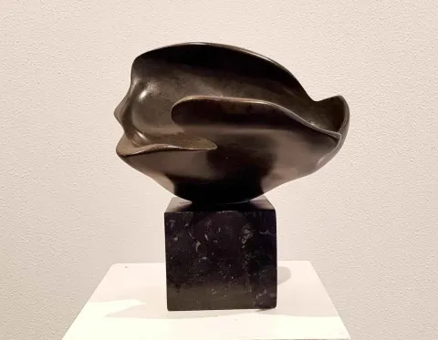 Bu eser DEMET KAYA tarafından 2018 yılında 27x24x21 cm ölçülerinde Serpantin tekniği ile yapılmıştır.