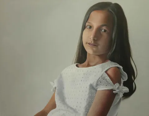 EMRAH EMİR — “Henüz Masum”, 2018 "Henüz Masum" eseri EMRAH EMİR tarafından 2018 yılında 140x180 cm ölçülerinde Tuval üzeri akrilik boya tekniği ile yapılmıştır.