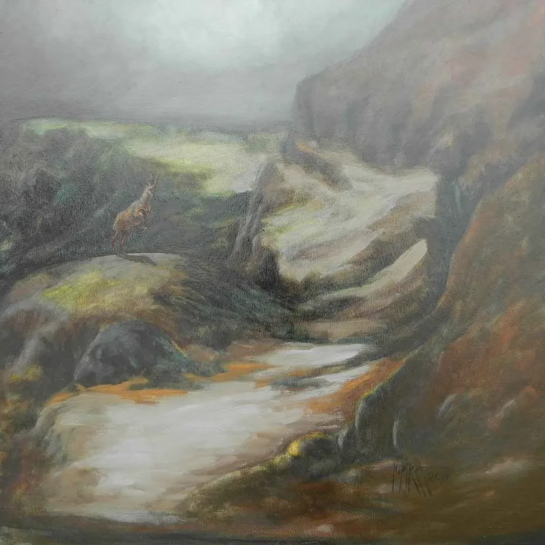 HASAN MİRZA — 2018 Bu eser HASAN MİRZA tarafından 2018 yılında 60x60 cm ölçülerinde Tuval üzeri yağlı boya tekniği ile yapılmıştır.
