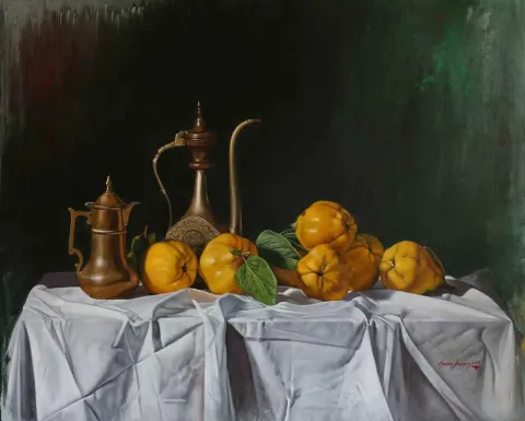HASAN SAYGIN tarafından 2018 yılında 81x65 cm ölçülerinde Tuval üzeri yağlı boya tekniği ile yapılmıştır.