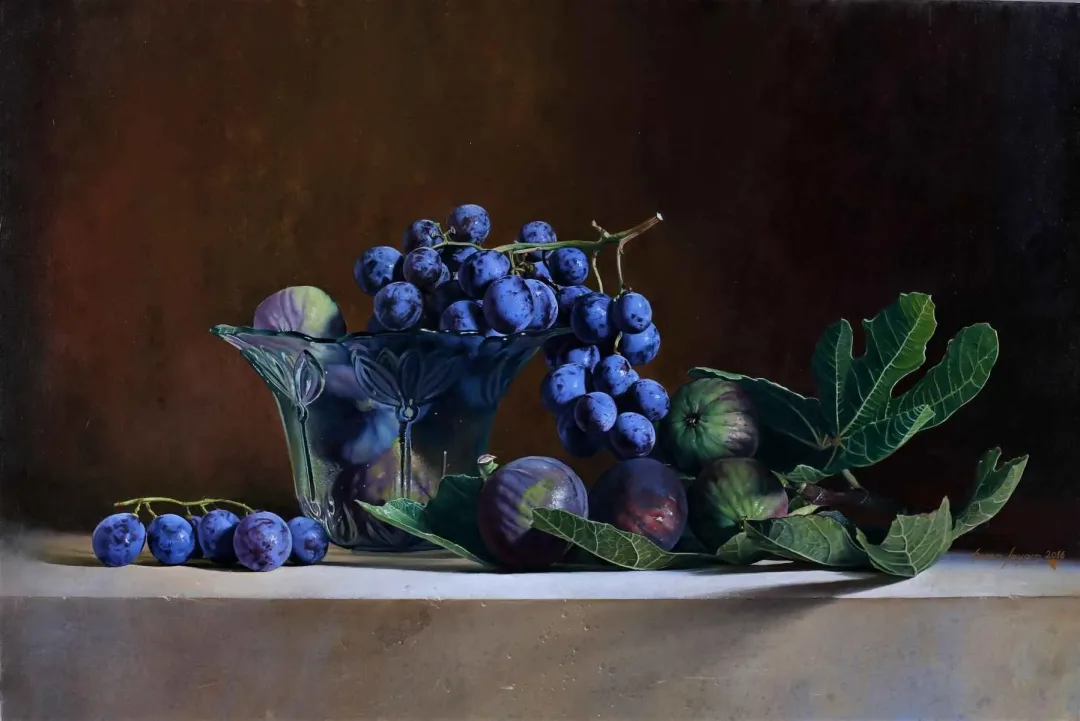 yakınlaştır "İncirler ve Üzümler" eseri HASAN SAYGIN tarafından 2016 yılında 54x81 cm ölçülerinde Tuval üzeri yağlı boya tekniği ile yapılmıştır.