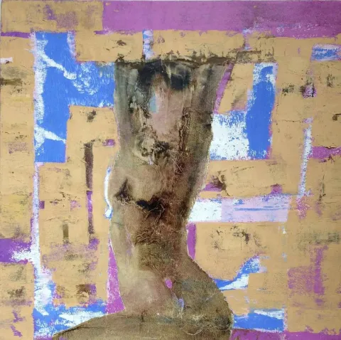 Bu eser VEDAT ÖRS tarafından 2018 yılında 60x60 cm ölçülerinde Tuval üzeri karışık teknik tekniği ile yapılmıştır.