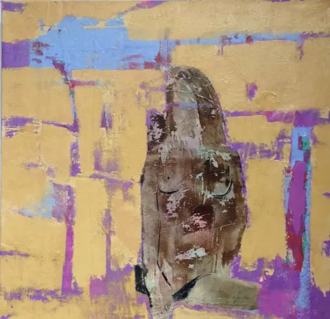 Bu eser VEDAT ÖRS tarafından 2018 yılında 60x60 cm ölçülerinde Tuval üzeri karışık teknik tekniği ile yapılmıştır.