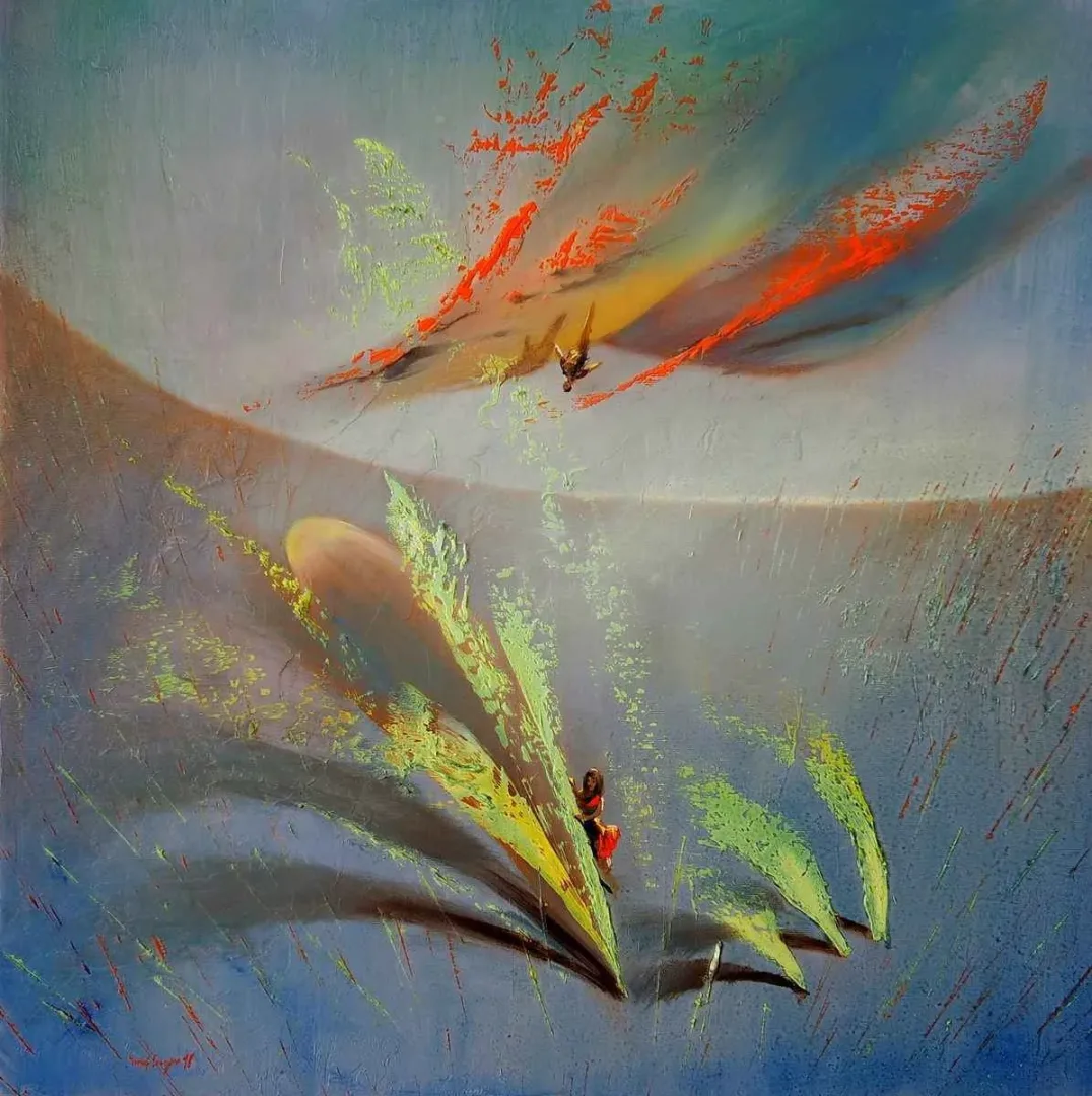 YUSUF ŞENGÜR — “İsimsiz”, 2018 "İsimsiz" eseri YUSUF ŞENGÜR tarafından 2018 yılında 60x60 cm ölçülerinde Tuval üzeri yağlı boya tekniği ile yapılmıştır.