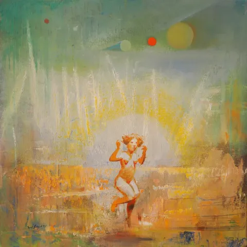 YUSUF ŞENGÜR — “İsimsiz”, 2018 "İsimsiz" eseri YUSUF ŞENGÜR tarafından 2018 yılında 60x60 cm ölçülerinde Tuval üzeri yağlı boya tekniği ile yapılmıştır.