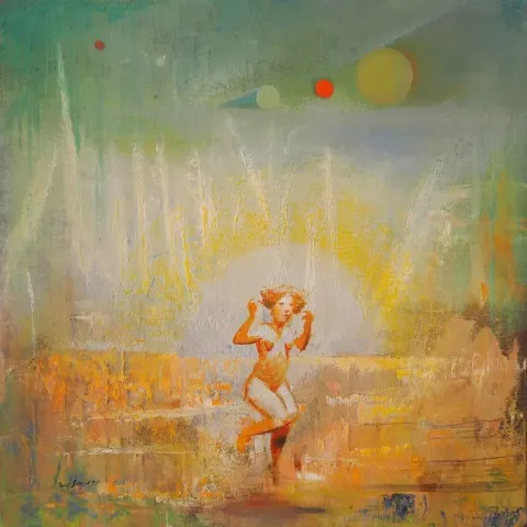 "İsimsiz" eseri YUSUF ŞENGÜR tarafından 2018 yılında 60x60 cm ölçülerinde Tuval üzeri yağlı boya tekniği ile yapılmıştır.