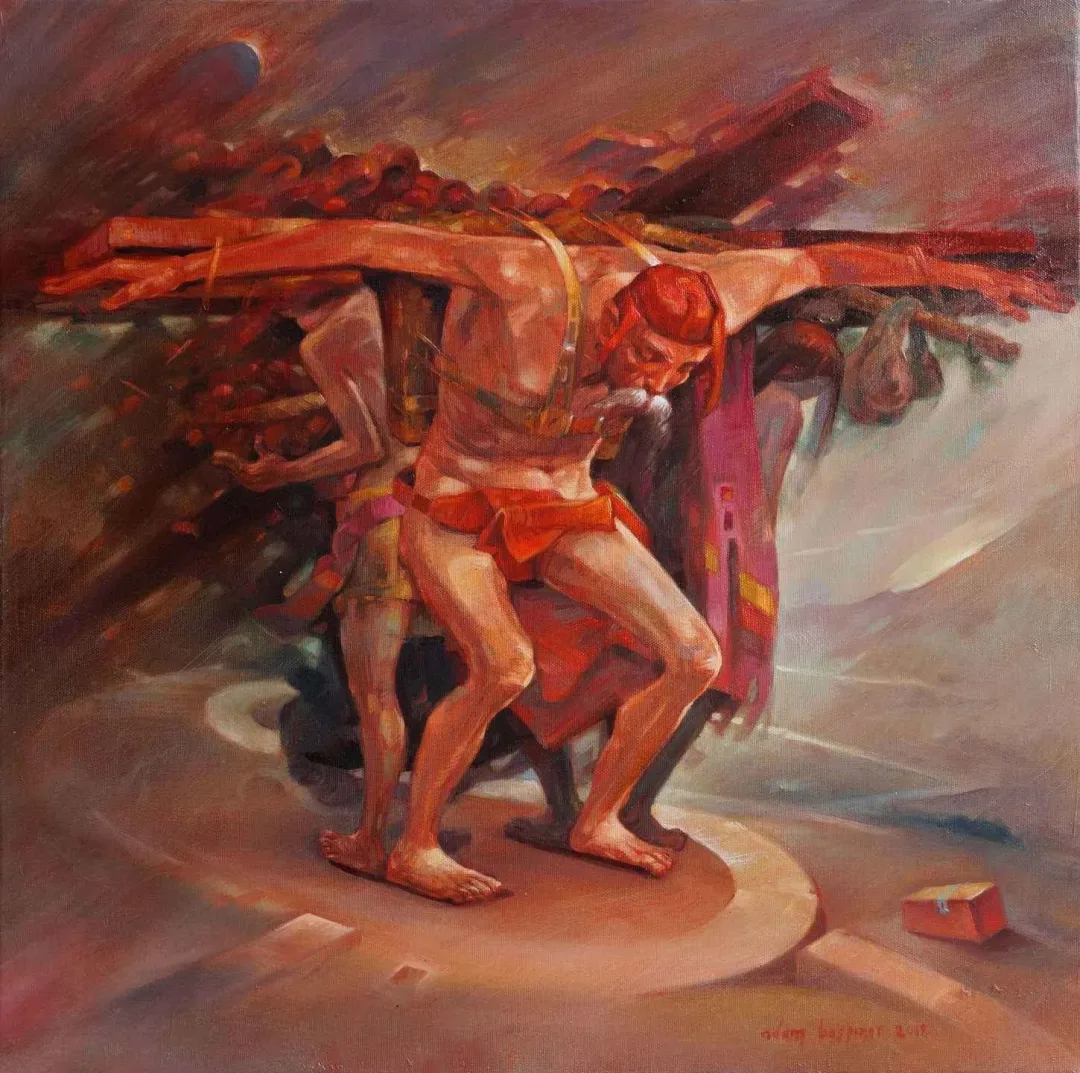 "Mürşit" eseri ADEM BAŞPINAR tarafından 2018 yılında 60x60 cm ölçülerinde Tuval üzeri yağlı boya tekniği ile yapılmıştır.