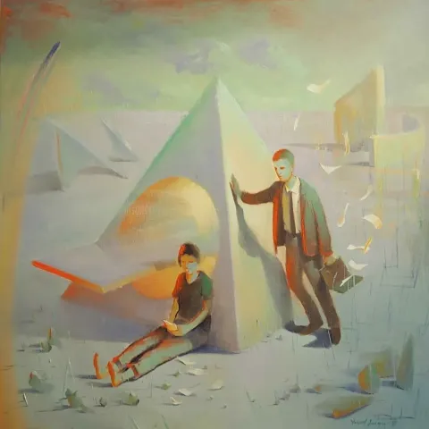 "İsimsiz" eseri YUSUF ŞENGÜR tarafından 2018 yılında 60x60 cm ölçülerinde Tuval üzeri yağlı boya tekniği ile yapılmıştır.