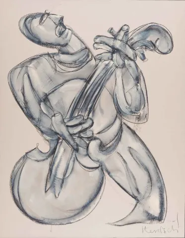 ALİ HERİSCHİ — “Müzisyen”, 2018 "Müzisyen" eseri ALİ HERİSCHİ tarafından 2018 yılında 150x120 cm ölçülerinde Karışık teknik tekniği ile yapılmıştır.
