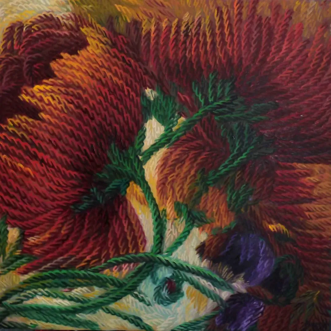Bu eser AHMET YEŞİL tarafından 2018 yılında 60x60 cm ölçülerinde Tuval üzeri yağlı boya tekniği ile yapılmıştır.