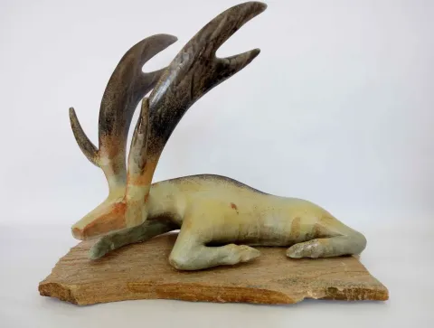 AYŞE ERGÜNER — 2018 Bu eser AYŞE ERGÜNER tarafından 2018 yılında 45x34x40 cm ölçülerinde Beyaz çamur sırlı pişirim 1040 °C Serbest elle şekillendirme tekniği ile yapılmıştır.