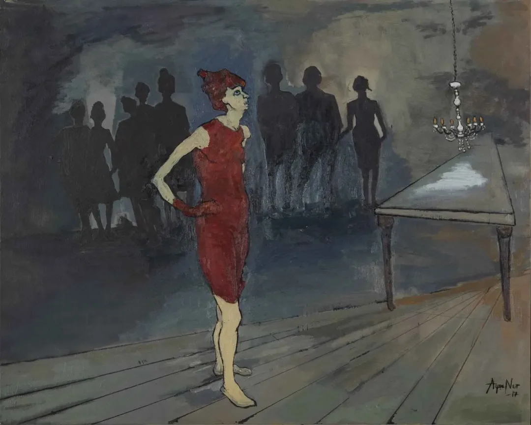 "İsimsiz" eseri AYŞENUR KÖKSAL tarafından 2017 yılında 80x100 cm ölçülerinde Tuval üzeri yağlı boya tekniği ile yapılmıştır.