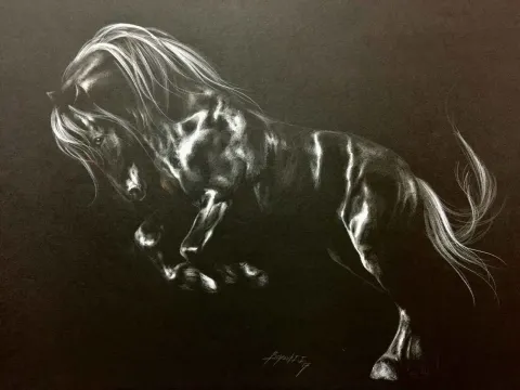 "Kaybın Rengi" eseri BEHZAT FEYZULLAH tarafından 45x65 cm ölçülerinde Kağıt üzeri karışık teknik tekniği ile yapılmıştır.