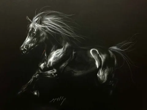 "Kaybın Rengi" eseri BEHZAT FEYZULLAH tarafından 45x65 cm ölçülerinde Kağıt üzeri karışık teknik tekniği ile yapılmıştır.