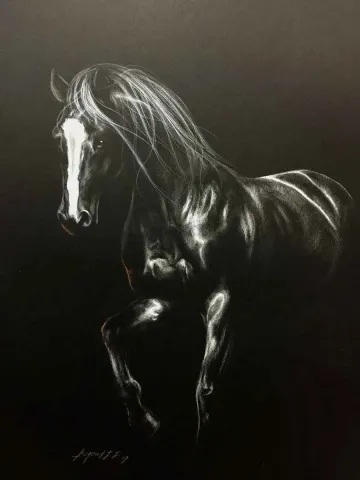 "Kaybın Rengi" eseri BEHZAT FEYZULLAH tarafından 65x45 cm ölçülerinde Kağıt üzeri karışık teknik tekniği ile yapılmıştır.