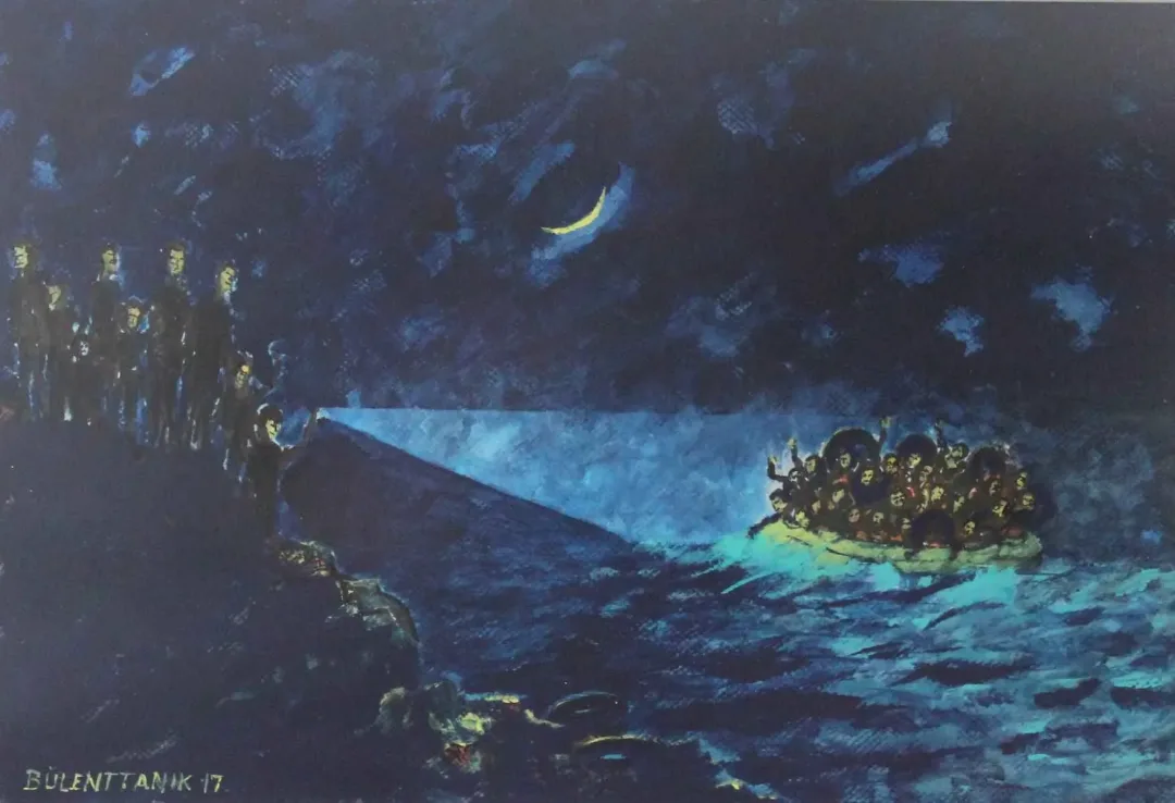 yakınlaştır "Heey" eseri BÜLENT TANIK tarafından 50x40 cm ölçülerinde Bez Tuval üzeri Akrilik tekniği ile yapılmıştır.