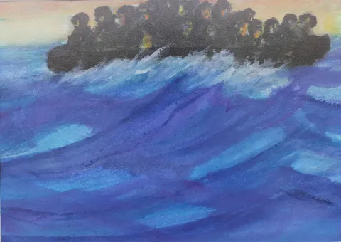 BÜLENT TANIK — “Sessizlik” "Sessizlik" eseri BÜLENT TANIK tarafından 29x20 cm ölçülerinde Karton üzeri akrilik boya tekniği ile yapılmıştır.