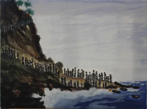 BÜLENT TANIK — “Tırmanış” "Tırmanış" eseri BÜLENT TANIK tarafından 30x40 cm ölçülerinde Tuval üzeri akrilik boya tekniği ile yapılmıştır.
