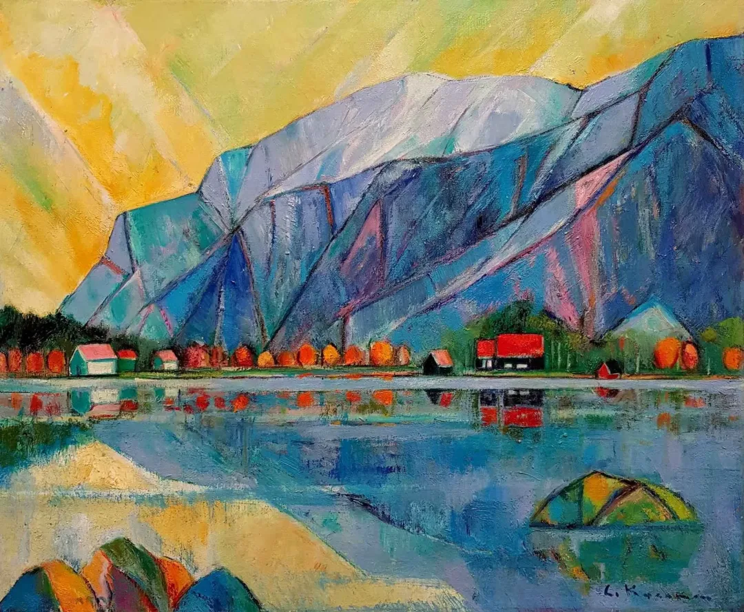 yakınlaştır "Norveç Fiyortları" eseri CEVDET KOCAMAN tarafından 2017 yılında 65x80 cm ölçülerinde Tuval üzeri yağlı boya tekniği ile yapılmıştır.