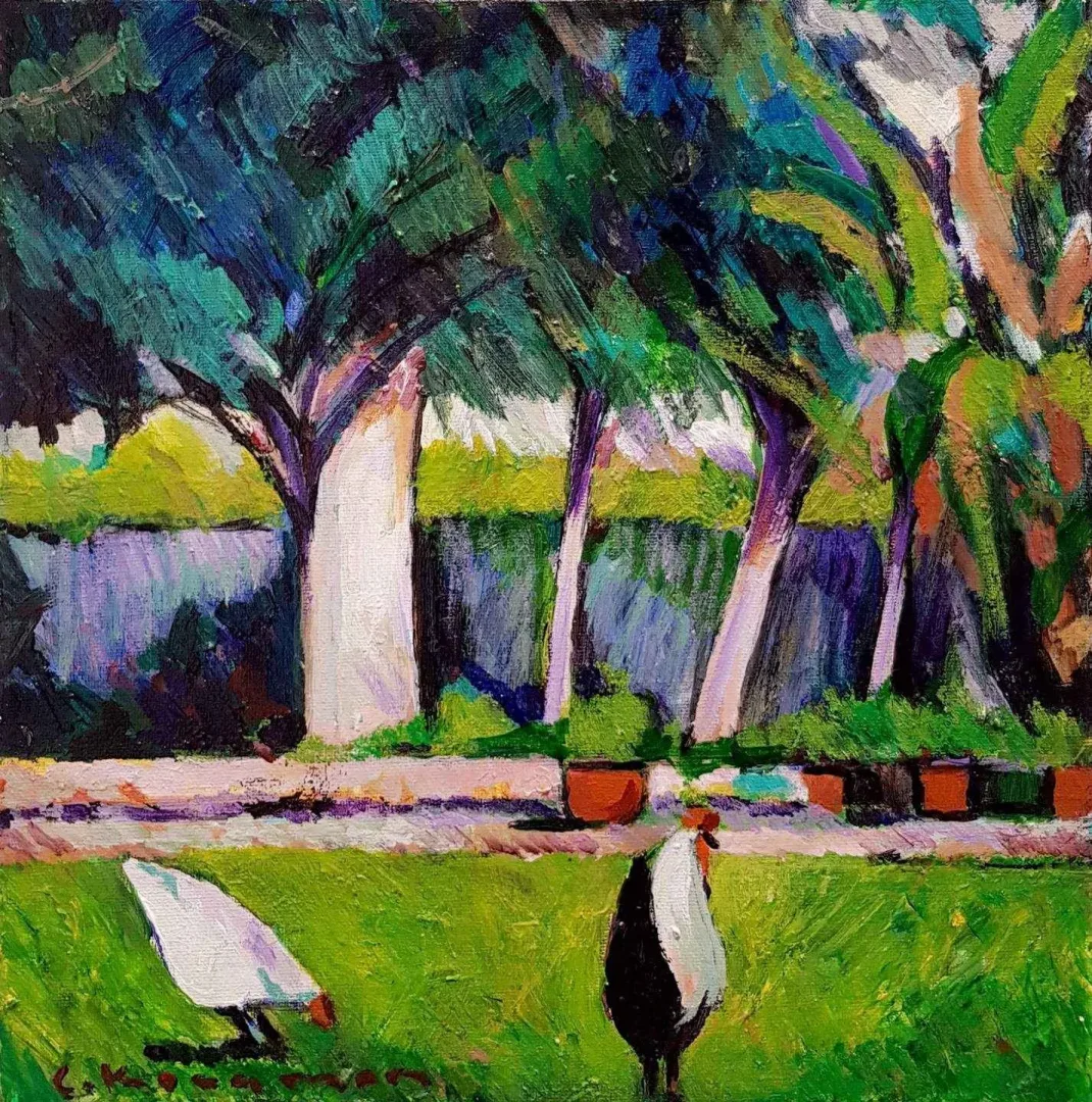 "Küçükbük" eseri CEVDET KOCAMAN tarafından 2018 yılında 30x30 cm ölçülerinde Tuval üzeri akrilik boya tekniği ile yapılmıştır.