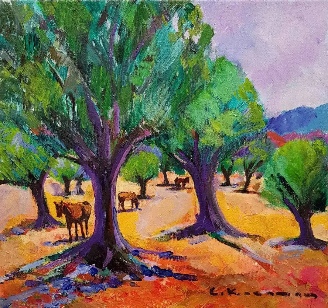 yakınlaştır "Farilya Çiftliği" eseri CEVDET KOCAMAN tarafından 2018 yılında 30x30 cm ölçülerinde Tuval üzeri akrilik boya tekniği ile yapılmıştır.