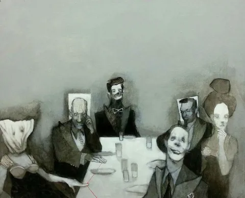 Bu eser ERCAN AYÇİÇEK tarafından 59x73 cm ölçülerinde Ahşap Panel Üzeri Akrilik tekniği ile yapılmıştır.