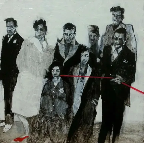 Bu eser ERCAN AYÇİÇEK tarafından 15x15 cm ölçülerinde Duralit üzeri akrilik boya tekniği ile yapılmıştır.