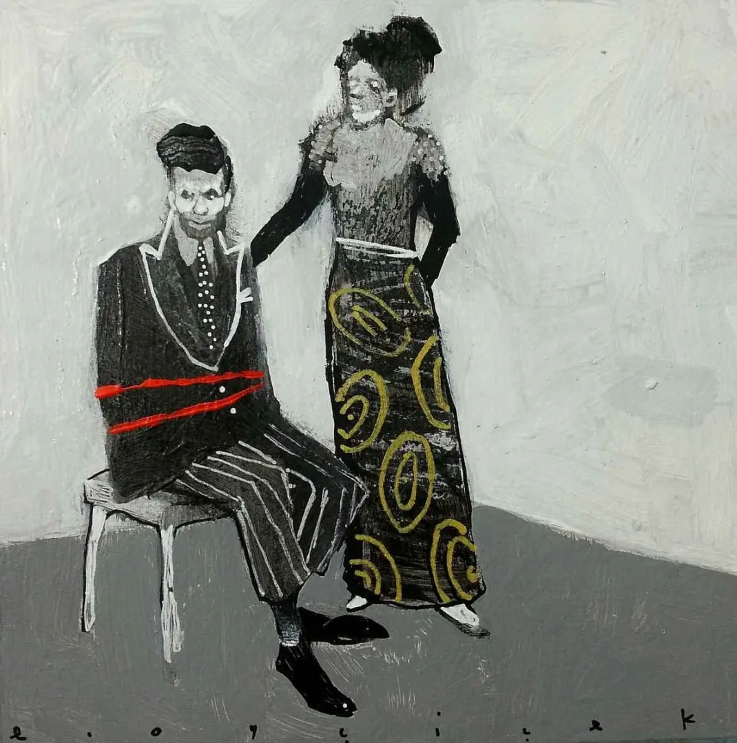ERCAN AYÇİÇEK Bu eser ERCAN AYÇİÇEK tarafından 15x15 cm ölçülerinde Duralit üzeri akrilik boya tekniği ile yapılmıştır.