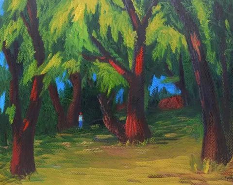Bu eser AHMET YEŞİL tarafından 2018 yılında 80x100 cm ölçülerinde Tuval üzeri yağlı boya tekniği ile yapılmıştır.