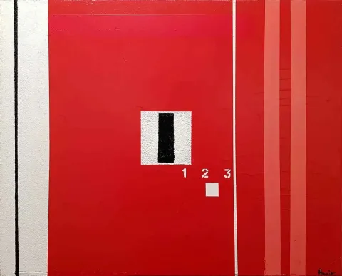 HAMİD ALİOĞLU — “Kırmızı Roman-1”, 2018 "Kırmızı Roman-1" eseri HAMİD ALİOĞLU tarafından 2018 yılında 45x55 cm ölçülerinde Tuval üzeri akrilik boya tekniği ile yapılmıştır.
