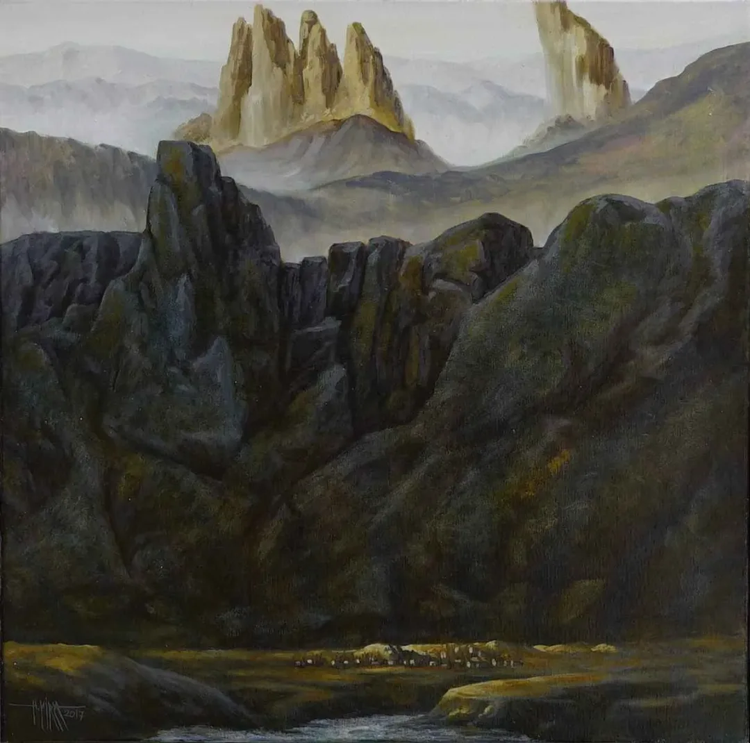 HASAN MİRZA — 2017 Bu eser HASAN MİRZA tarafından 2017 yılında 70x70 cm ölçülerinde Tuval üzeri yağlı boya tekniği ile yapılmıştır.