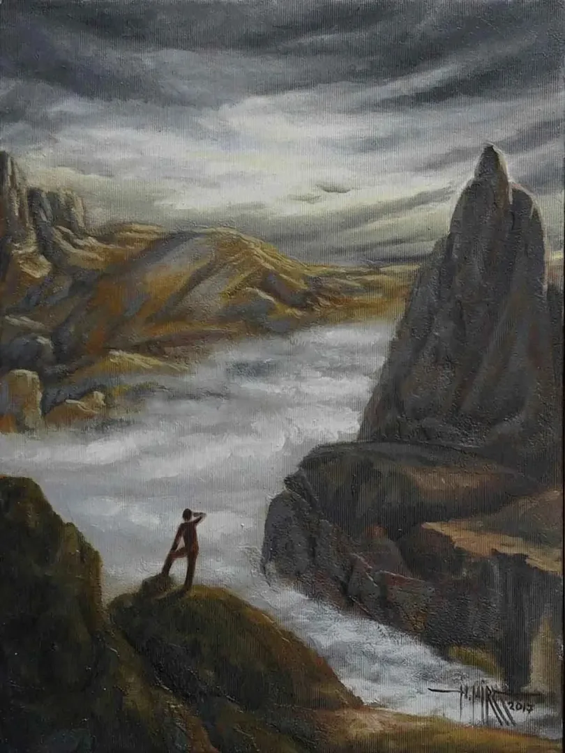 "İsimsiz" eseri HASAN MİRZA tarafından 2017 yılında 42x32 cm ölçülerinde Tuval üzeri yağlı boya tekniği ile yapılmıştır.