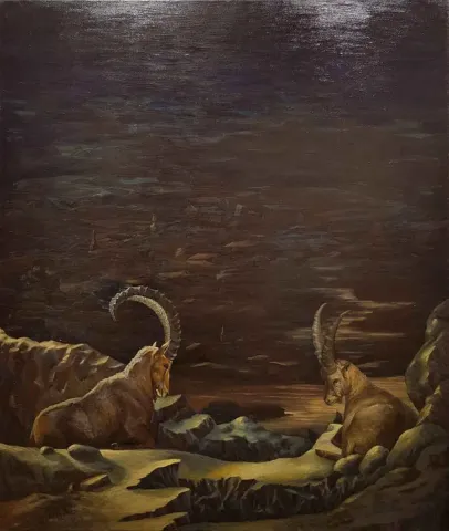 HASAN MİRZA — 2017 Bu eser HASAN MİRZA tarafından 2017 yılında 140x120 cm ölçülerinde Tuval üzeri yağlı boya tekniği ile yapılmıştır.
