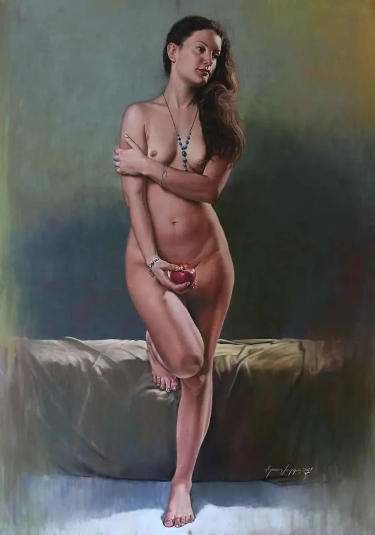 "Elma" eseri HASAN SAYGIN tarafından 2017 yılında 100x70 cm ölçülerinde Pastel tekniği ile yapılmıştır.