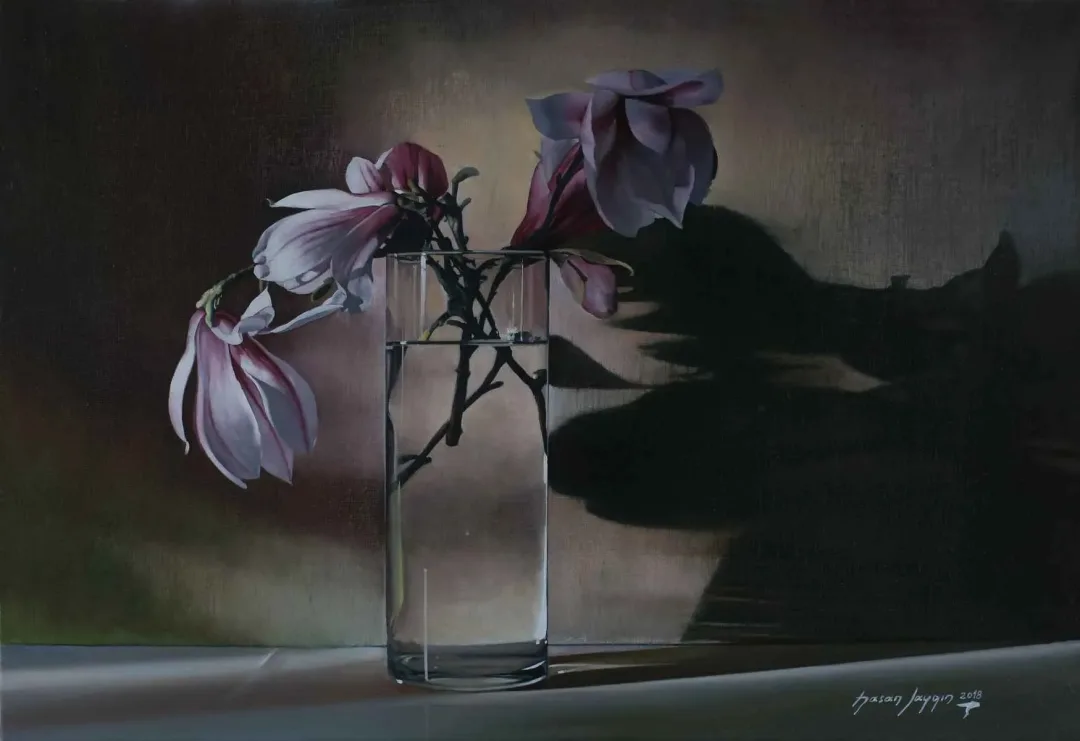HASAN SAYGIN — “Manolya-1”, 2018 "Manolya-1" eseri HASAN SAYGIN tarafından 2018 yılında 55x38 cm ölçülerinde Tuval üzeri yağlı boya tekniği ile yapılmıştır.